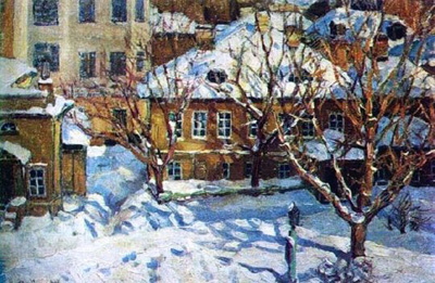 А. Васнецов Московский дворик зимой