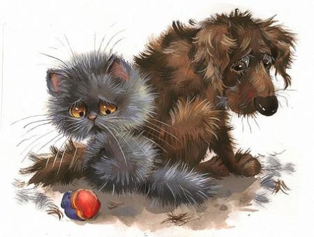 кошка с собакой