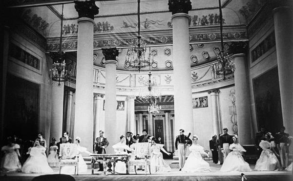 Большой театр. Опера Петра Ильича Чайковского "Евгений Онегин". Сцена из третьего акта, СССР 1965