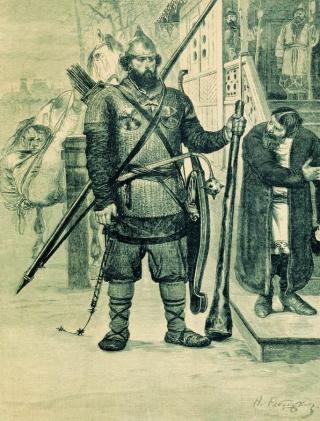 Иллюстрация к книге &quot;Русские былинные богатыри&quot;, 1895 год