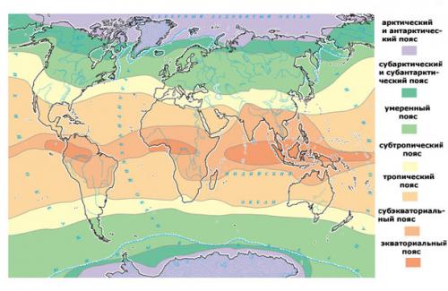 Климатические пояса Земли