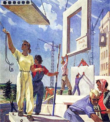 Александр Дейнека &quot;Мирные стройки&quot;, 1959