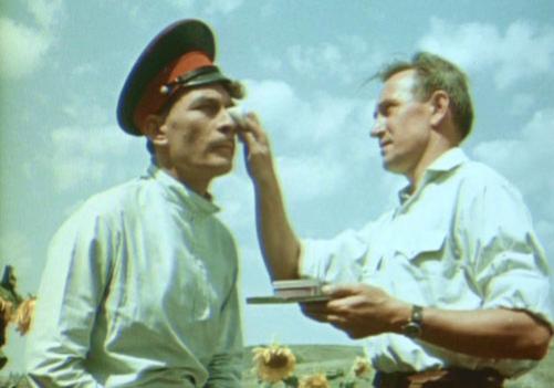 Актер Петр Глебов на съёмках фильма &quot;Тихий Дон&quot; режиссера Сергея Герасомова, СССР 1957-58гг