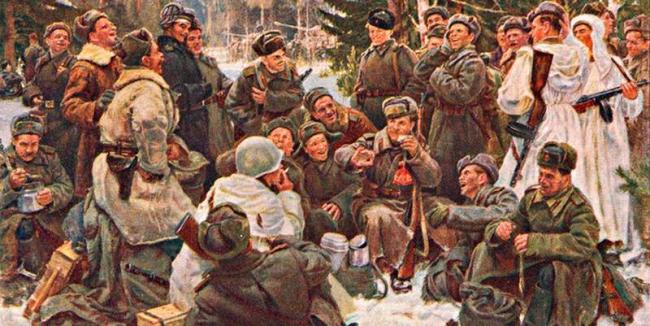 Картина Юрия Непринцева &quot;Отдых после боя&quot;