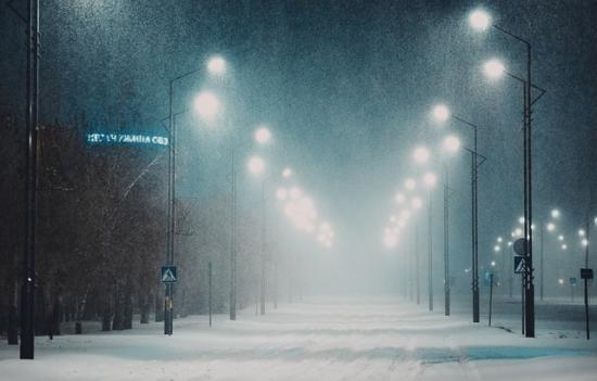 ночь, улица, фонарь